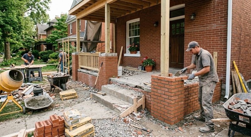 Brick Porch Installation in Norwalk, CT